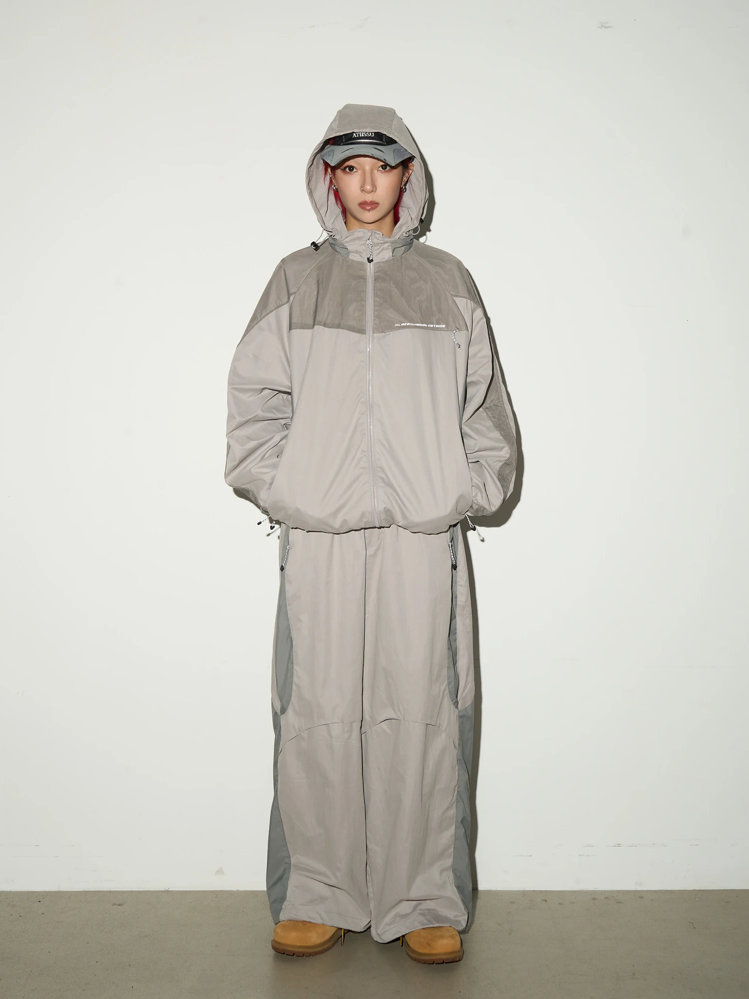 

Легкий быстросохнущий комплект для активного отдыха MICHINNYON: костюм для альпинизма с капюшоном, повседневный свободный крой для мужчин и женщин, смесь нейлона и полиэстера