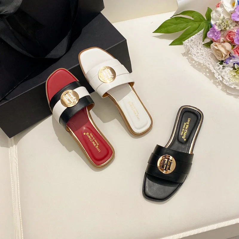 

2026New Summer Fashion Women's Open-Toe Sandals for Outdoor Wear, Non-Slip Beach Large Size Women's Slippers