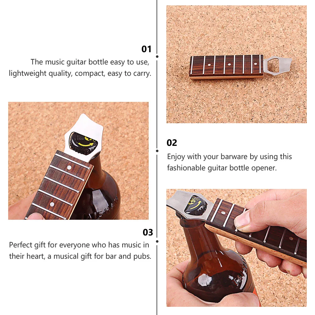 

Guitar Handle Bottle Opener Creative Beer Opener Guitar Shaped Stainless Steel Kitchen Accessories Lightweight Compact Easy