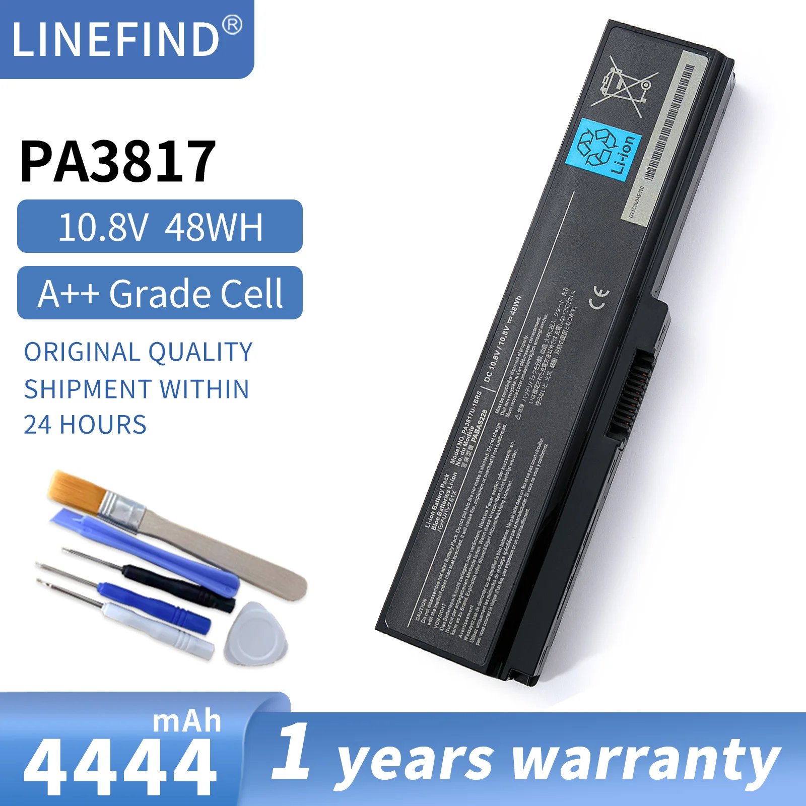 PA3817 6Cell Battery For Toshiba Satellite Pro C650 C660D PA3817U-1BRS PA3818U-1BRS PA3817U L745 L740 L655 L750 L750D L755