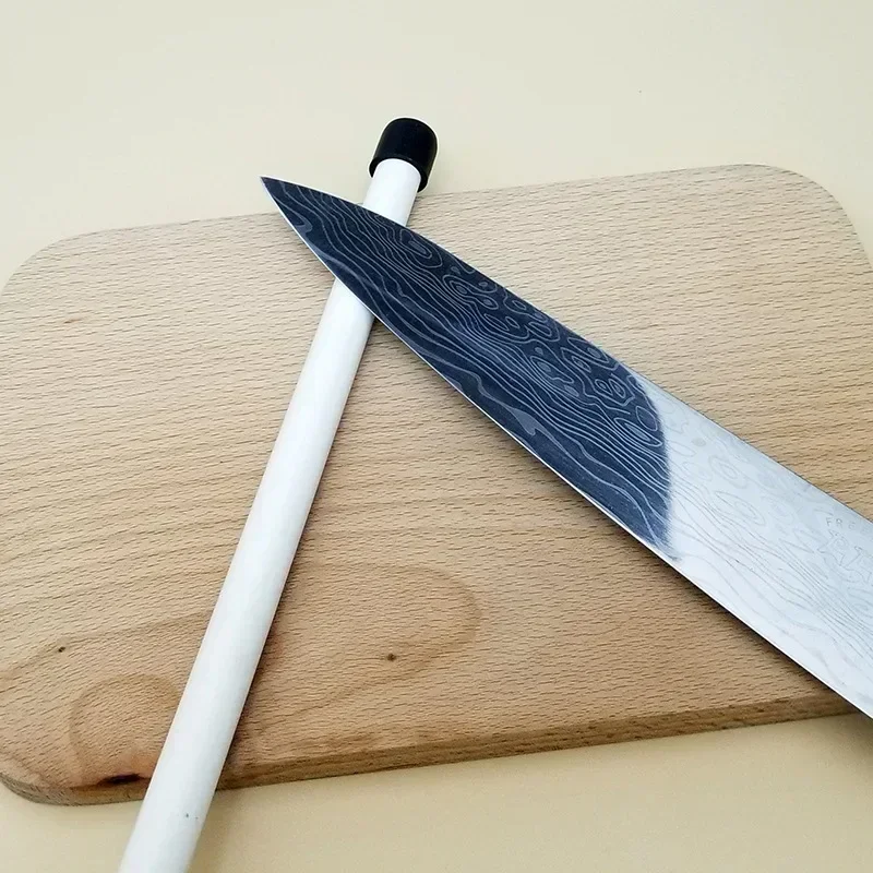 Ceramic Sharpening Round Honing Sharpener Stone Long Stick Whetstone Musat Sharpen Kitchen ceramic sharpening stone
