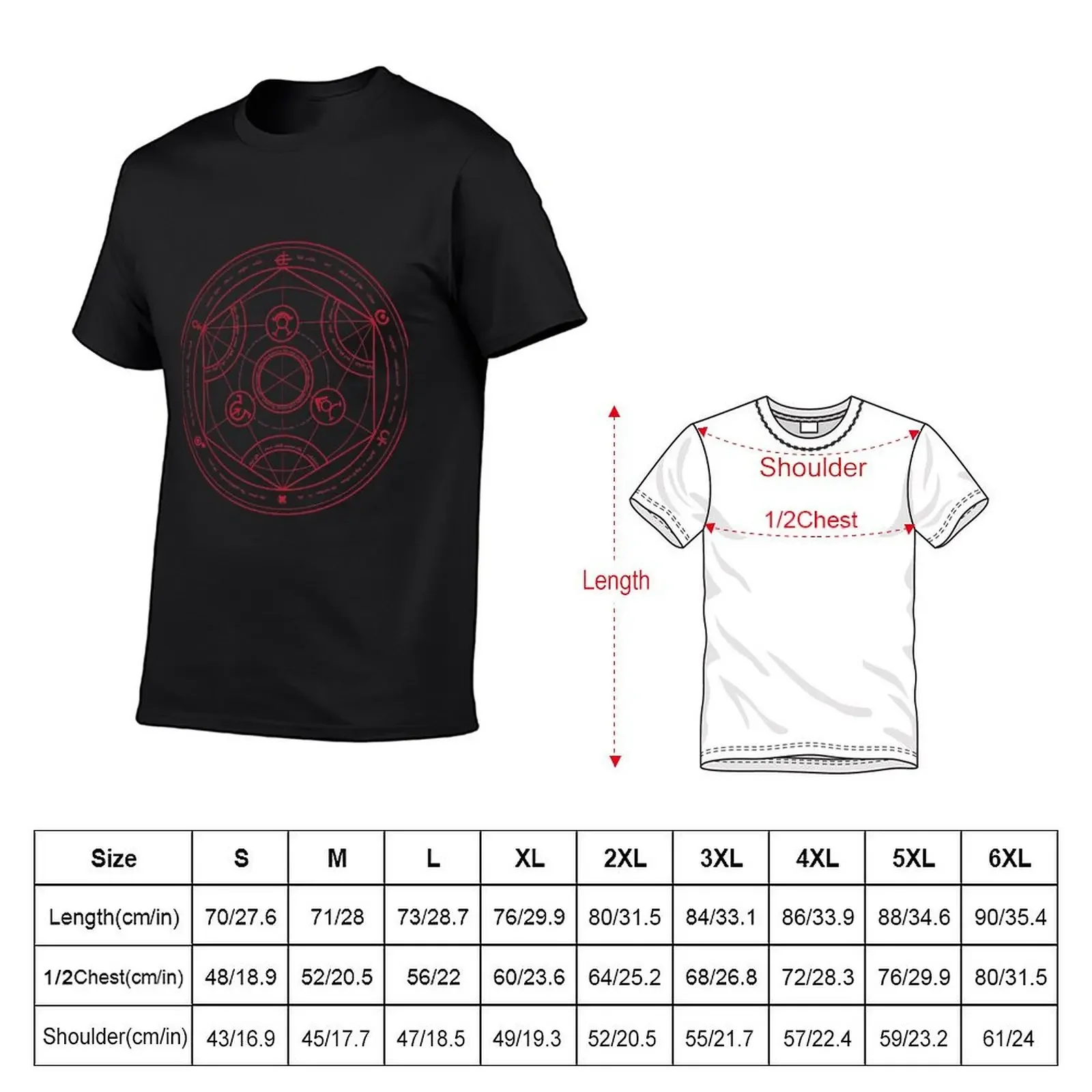 FMA Transmutation Circle T-Shirt shirts graphic custom shirt boys animal print funny costumes plus size men clothing