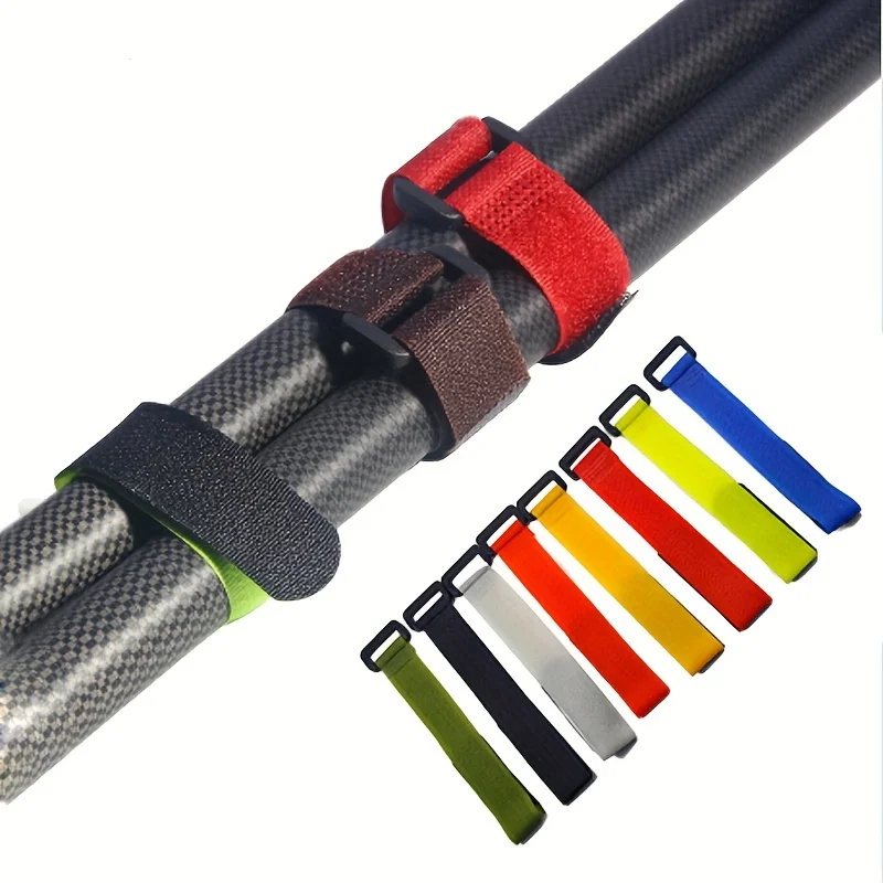 20pcs Reusable Hook and Loop Cable Ties | Anti-Slip Grip for Fishing Rods, Secure Straps for Cable Management and Organization