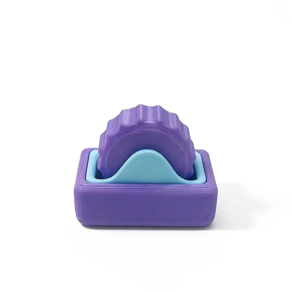 3D Printed Roller Stress-relief Button with Beaded Chain Portable Clickable Basket Pumpkin Button Vegetables Creative