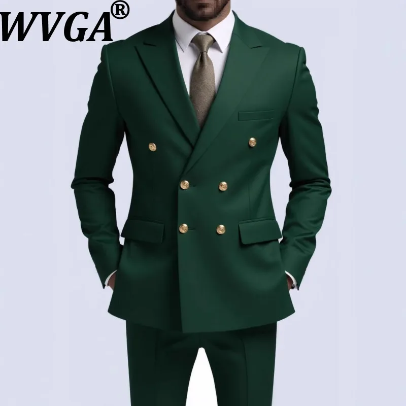

Мужской двубортный повседневный пиджак WVGA для весны и осени, новинка, европейский размер, формальный, в стиле кэжуал, модель W20601