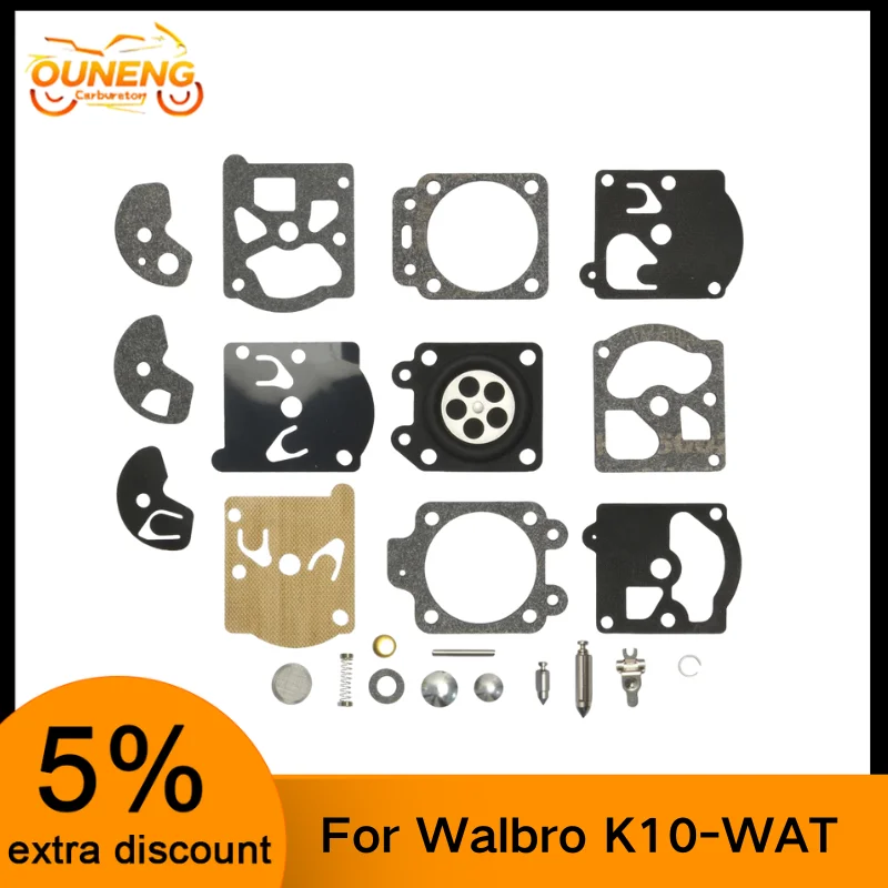 Lawn Mower Carburetor Repair Kits For Walbro K10-WAT Wa/D10-WAT 2-Cycle Edger String Trimmer WT391 WT20 WT3 WT309 WT310 WT324