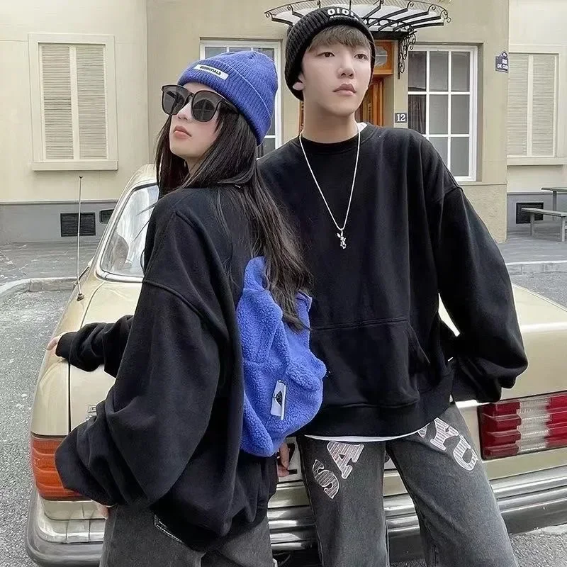 

Korean Women Hooded Sweatshirts Streetwear 3D School Bag Design Sense Female Pullovers Lazy Loose Couple's Hoodies Tops Y2k
