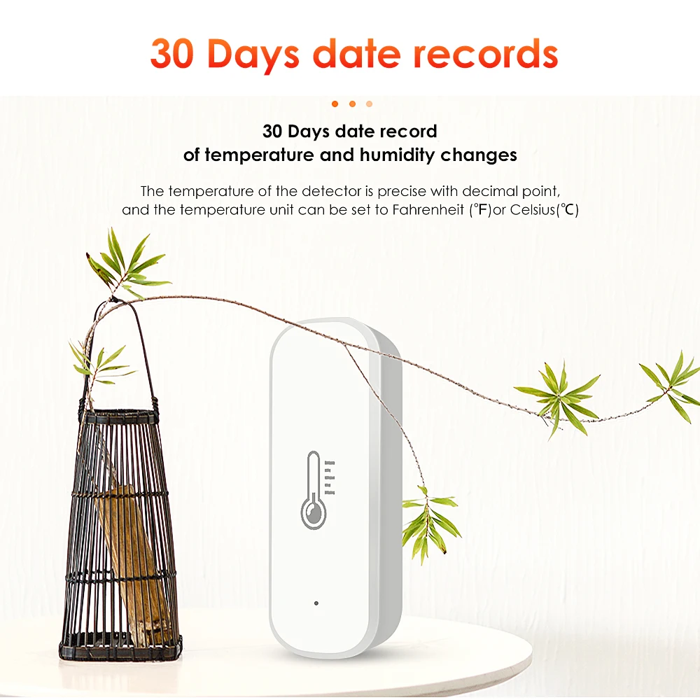 Tuya Smart WIFI ZigbeeTemperature And Humidity Sensor Indoor Hygrometer Thermometer Smart Life Control Via Alexa Google Home