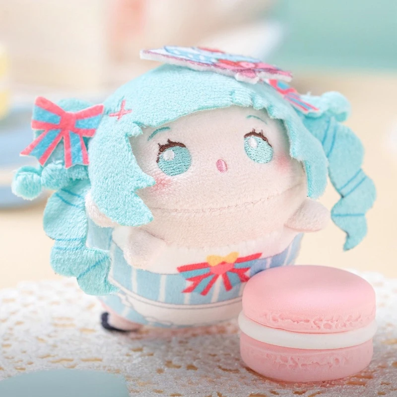 Anime Hatsune Miku Sweet Interweaving Series Plush Doll Keychain Cartoon 2D Hatsune Doll Cute Peripheral Sofa Doll Keychain Gift