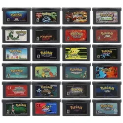 Игровой картридж GBA, 32 бит, карта игровой консоли, серия Pokemon, прокованная красная глава, Moemon, первоклассный изумруд