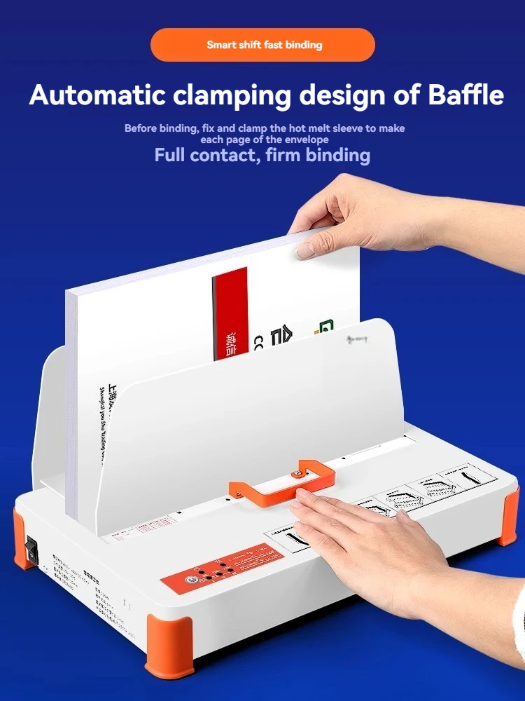 

500 Hot Melt A4 Books Small Non Perforated Electric Hot Melt Adhesive Album Archive Fully Automatic Adhesive Loading Machine