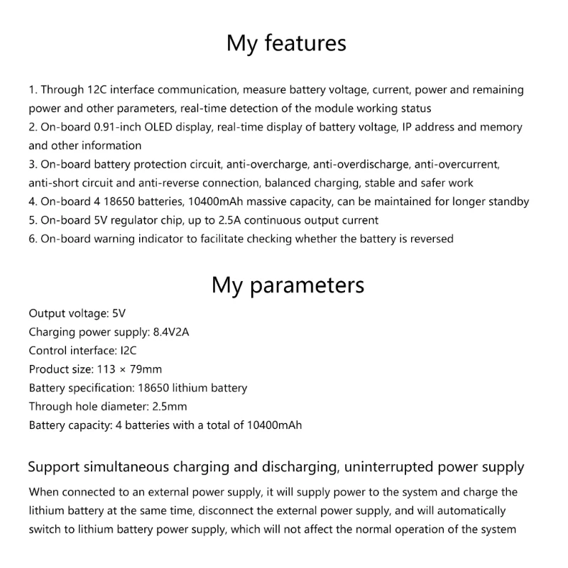 Compact UPS Power Modules Power Management Expansion Board for Jetson