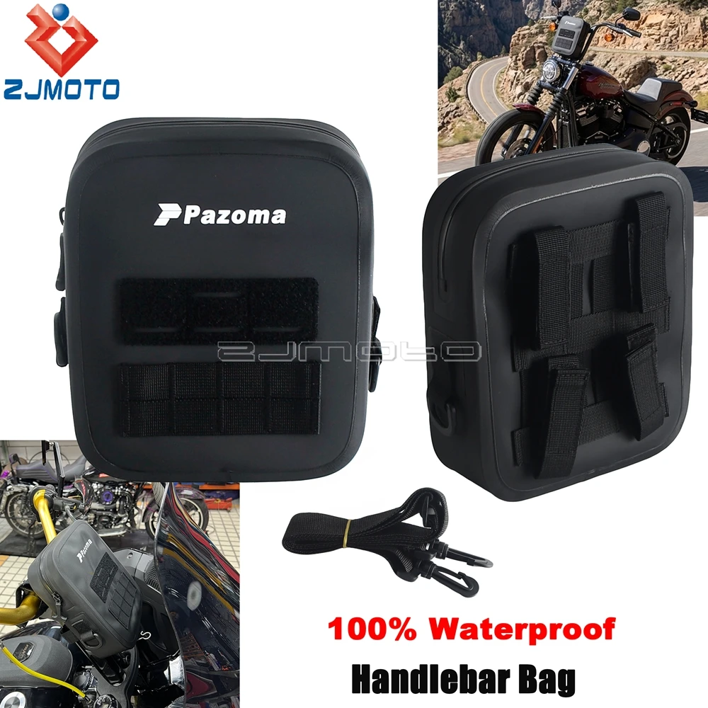 

Водонепроницаемые сумки на руль мотоцикла, сумка для хранения на руль велосипеда для Harley Dyna Softail Sportster 1200 883 Cruiser Touring Custom