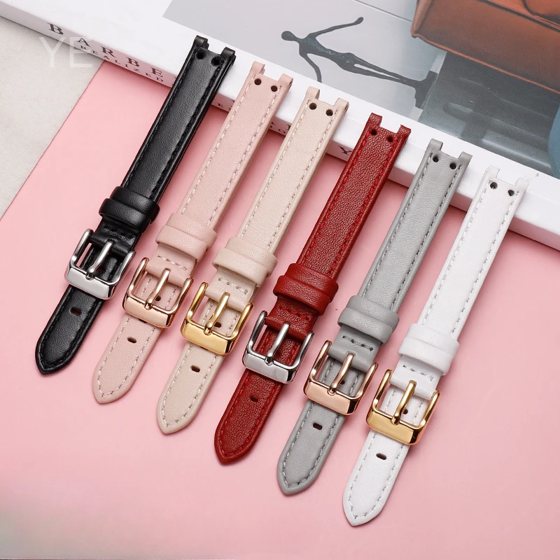 

Приятный для кожи ремешок для часов из натуральной яловой кожи для Anne Klein AK2156 AK2157 AK2618, женский мягкий дышащий ремешок для часов 12x6, 14x8 мм