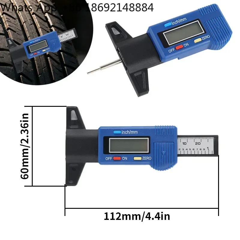 Digital Tire Tread Depth Gauge Tool Caliper Thickness Gauge for Car