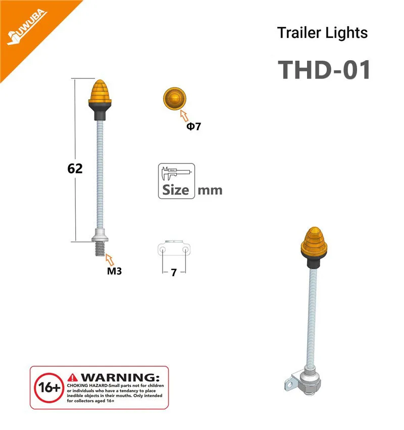 RC Car LED Position Lamp Contour Lamp Truck Lights for 1/14 Tamiya RC Truck SCANIA 770S R620 VOLVO Arocs MAN TGX Car