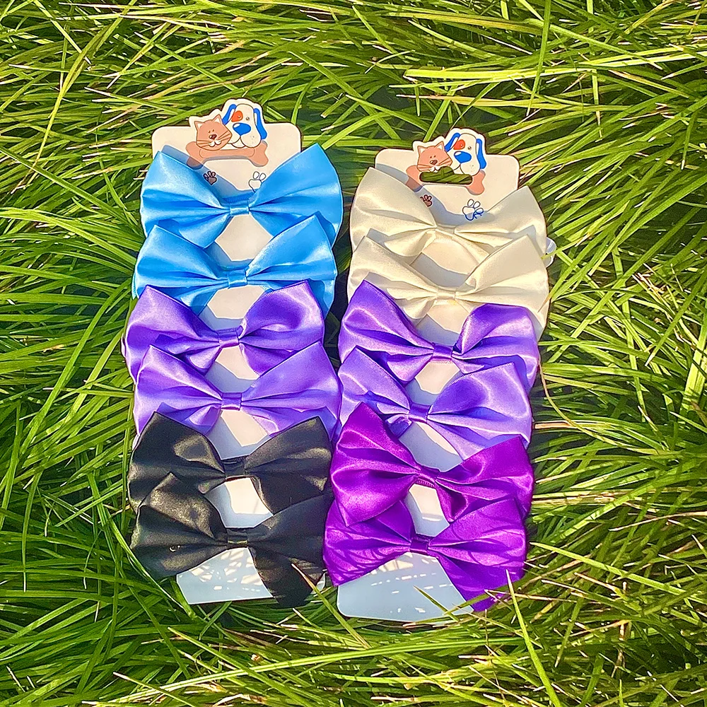 

Однотонная модель, классический стиль, милый галстук-бабочка для маленькой собаки, регулируемый галстук-бабочка для собаки