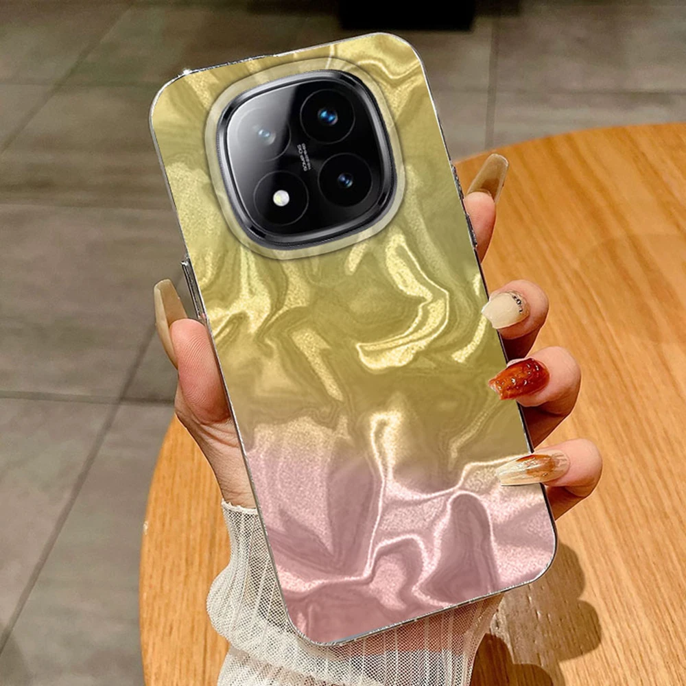 Textura de onda de agua Gradual para Xiaomi Redmi Note 14 13 A3 13T 14T Pro A3 A5 13C 14C A4 funda protectora de silicona