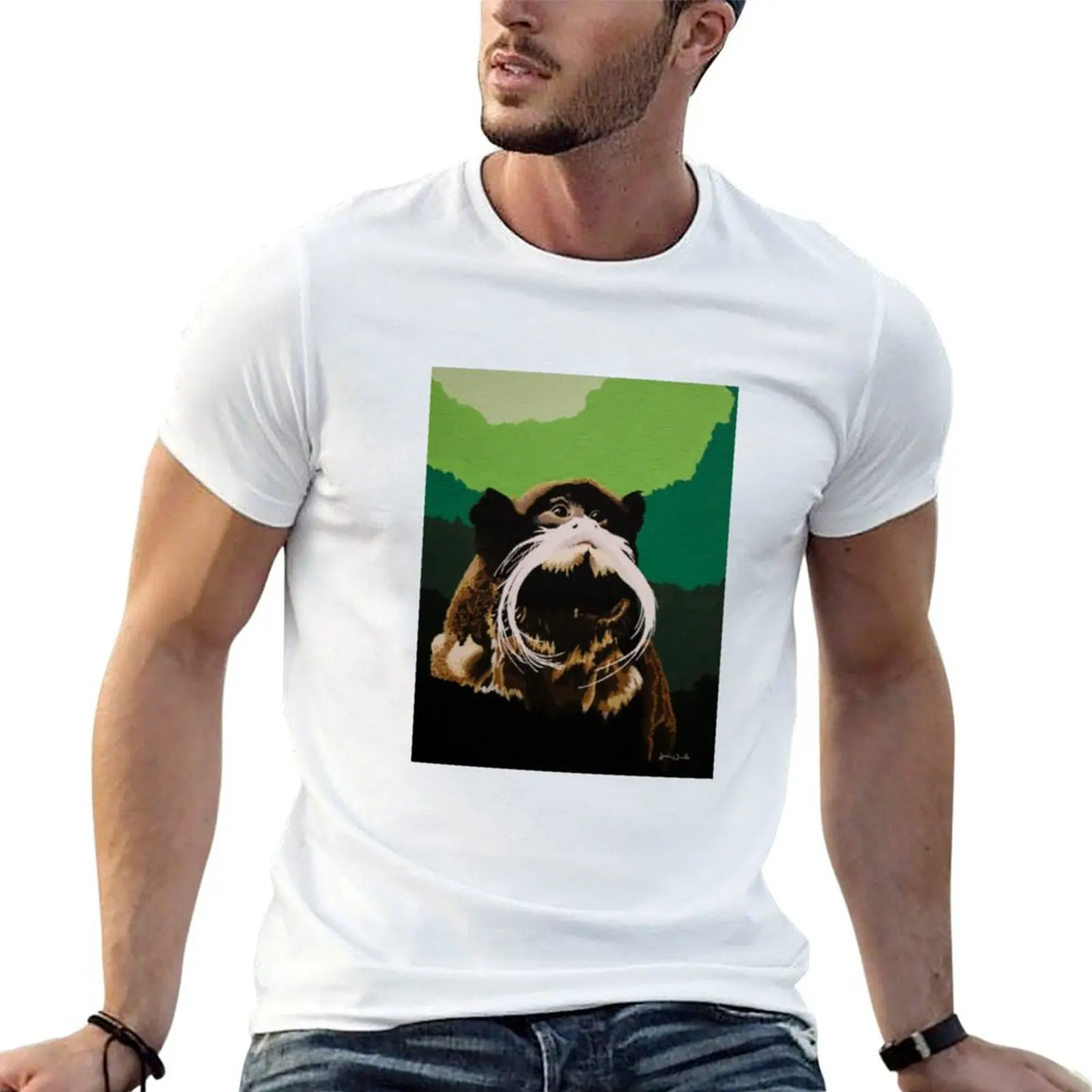 

Emperor Tamarin T-Shirt man tshirt man t shirt cotton high quality T-Shirt
