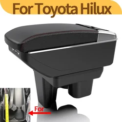For Toyota Hilux Armrest box For Toyota Hilux Car Armrest Interior Dedicated Retrofit Center Storage box Car Accessories usb