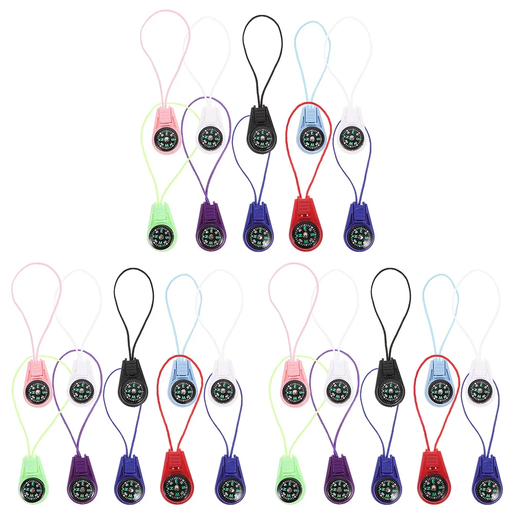 

30pcs Compass Lanyard Hiking Gear Survival Keychain Small Compass for Outdoor Travel Climbing Durable Lightweight