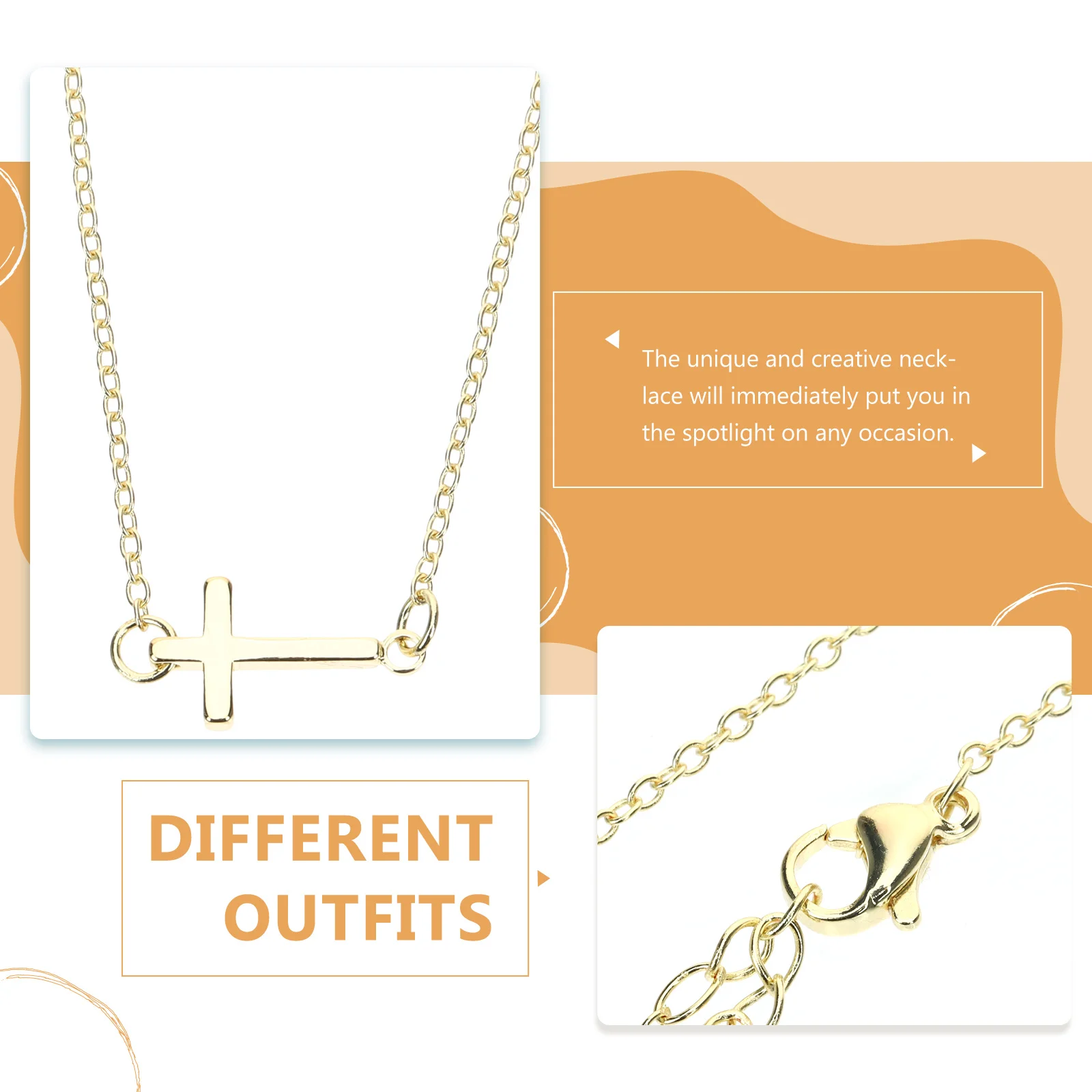 

Cross Pendant Necklace for Women Religious Charm Clavicle Chain Elegant Jewelry Perfect Gift for Any Occasion Women Necklace