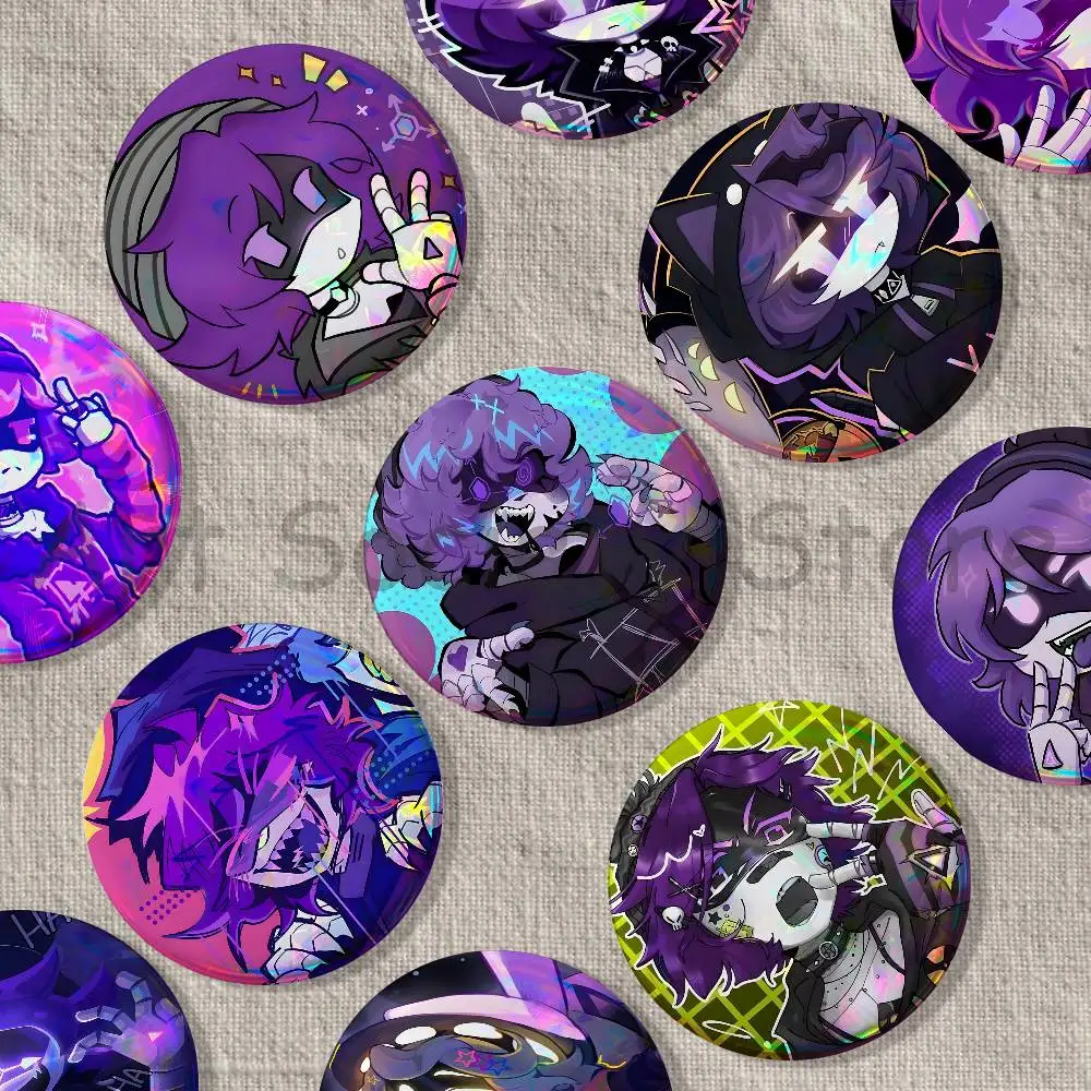 Gothic M-Murder D-Drones U-UZI Brooches For Backpack Accessories 25mm,32mm,48mm,58mm,75mm Round Enamel Pins Cartoon Badge