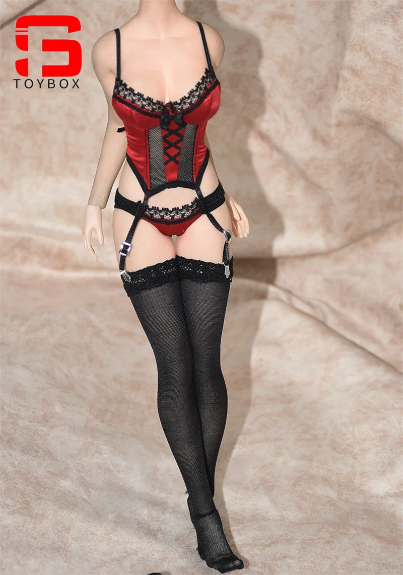 In Magazzino 1/6 Femminile Reggicalze di Seta Biancheria Intima Vestiti Modello Misura 12 ''TBL S07 S34 S52 Soldato Action Figure Corpo Bambole