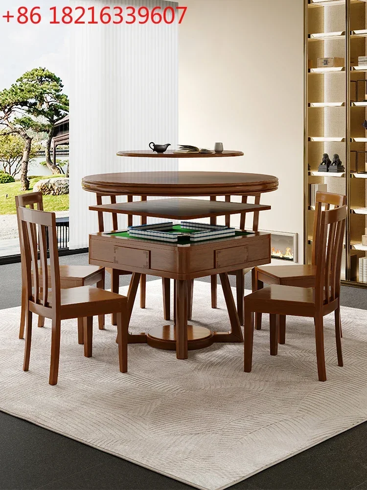 TAO Solid wood automatic meal and hemp all-in-one machine Household new Chinese mahjong machine