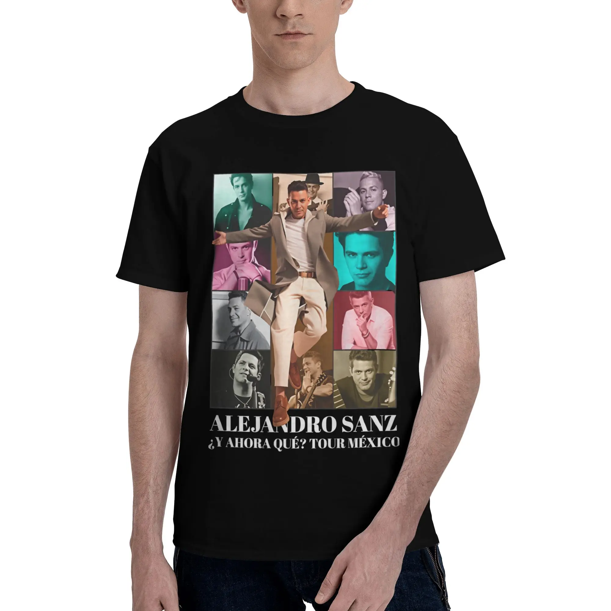 Alejandro Sanz 2026 Concert Tee Shirt for Men Women Graphic Printed T Shirts  100% Cotton Clothes