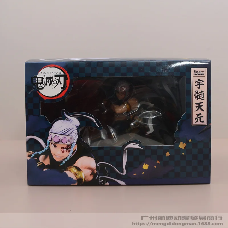 Figura de Acción de 12 cm de Uzui Tengen de Demon Slayer, Postura de Combate, Modelo de PVC, Juguete, Muñeco, Estatua, Decoración de Escritorio, Regalo Coleccionable en Caja