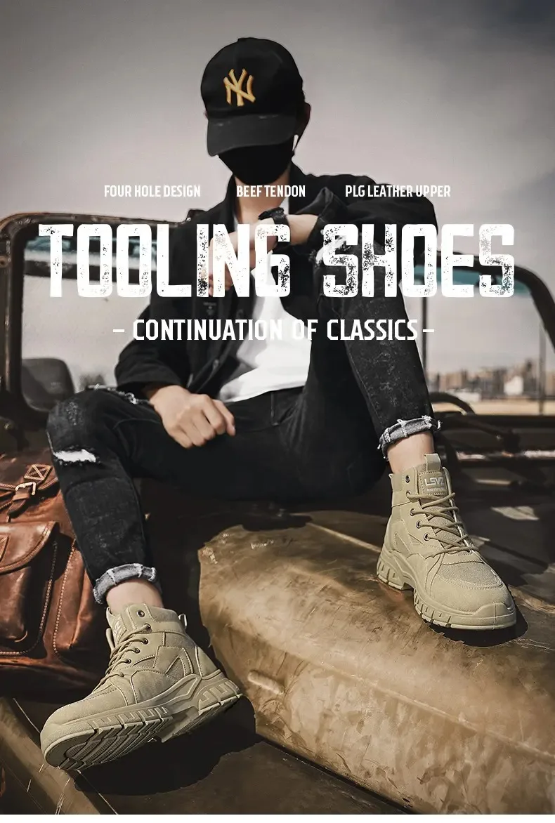 새로운 하이탑 캔버스화, 숏부츠, 작업화, 패셔너블한 캐주얼 트렌디 신발, 남성 신발 스니커즈