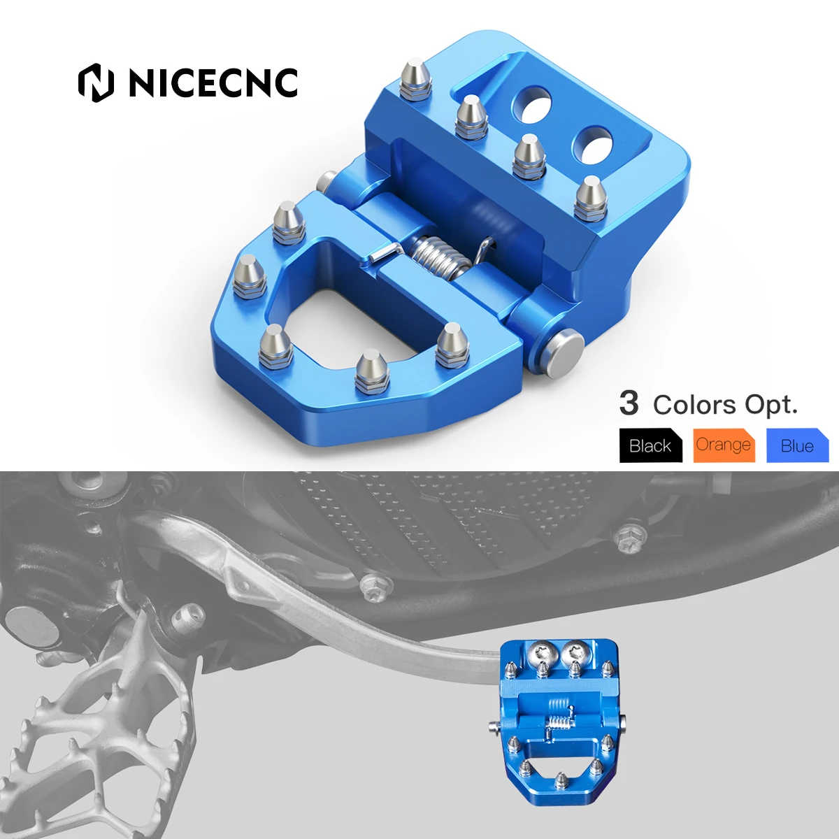 

For Husqvarna TE 300 TE300i 2017-2024 TE 250 FE 250 FE 350 FE 450 TX 300 TC 125 FC 250 Dual Control Rear Brake Pedal Tip Plate