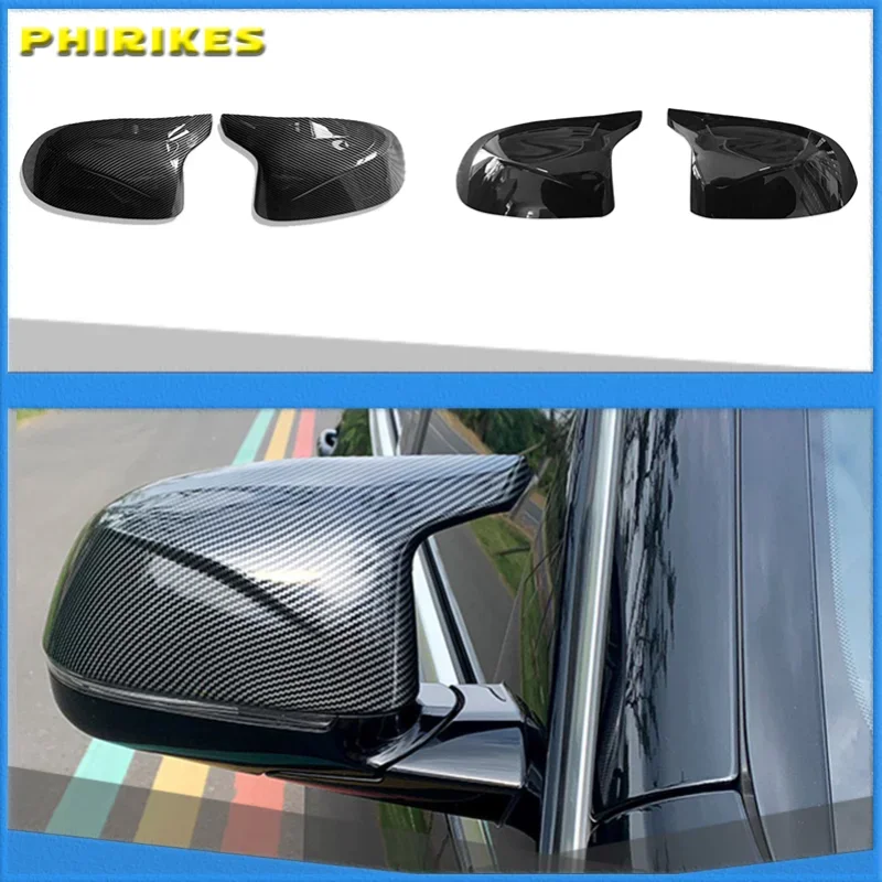 

Auto Car Rear View Side Mirror Cover Trim for BMW F25 X3 F26 X4 F15 X5 F16 X6 14-18 Carbon Fiber Style