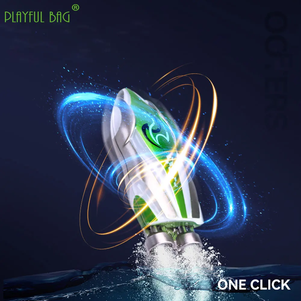 Mini Remote Control Stunt Speedboat Model 2.4GHz Rc Stunt Boats 360 Degree Leisure Children's Toys Fun Christmas Gifts VG210