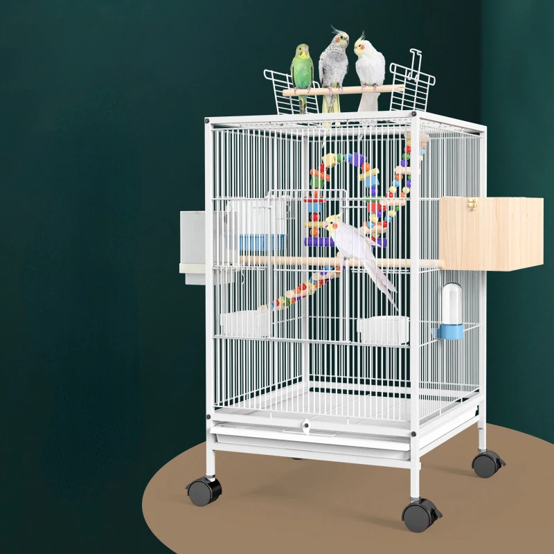 Bird cage with bird feeder bird nest breeding box supplies toy grass nest ornamental villa large bird cage