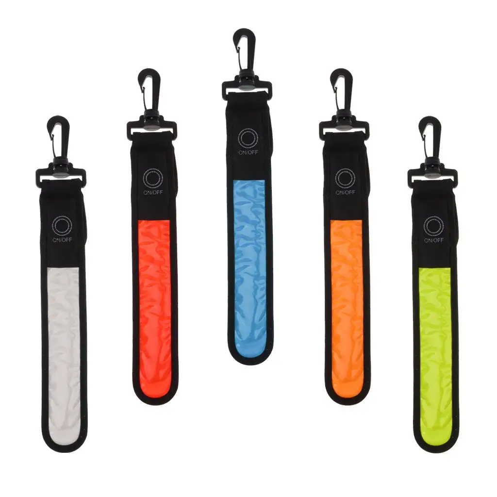 Night Visible Backpack Tag LED Reflector Strip High Visibility for Backpacking Pack Cycling Hiking Running or Students