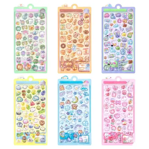 귀여운 3D 입체 스티커 창의적인 과일 캔디 드롭 DIY 휴대폰 가방 오토바이 노트북 여행가방 데칼 귀여운 스티커 미학적 ﻿