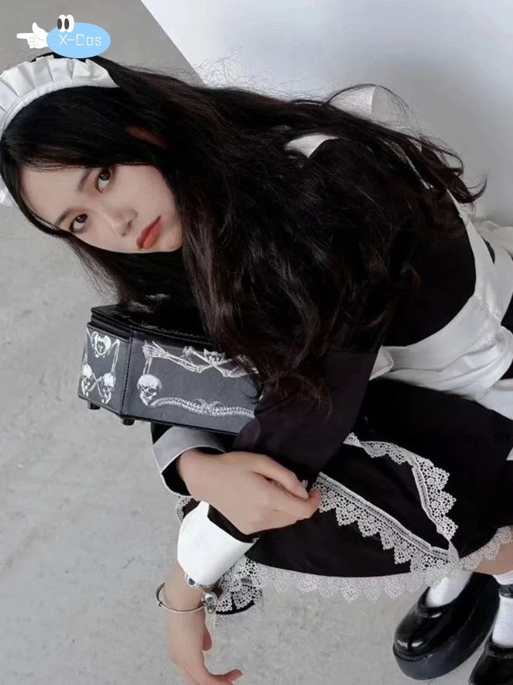 애니메이션 메이드 코스프레 고딕 로리타 의상, 여성 플러스 사이즈 러브 라이브 코스프레, 할로윈 애니메이션, 스위트 커피 웨이트리스 역할극