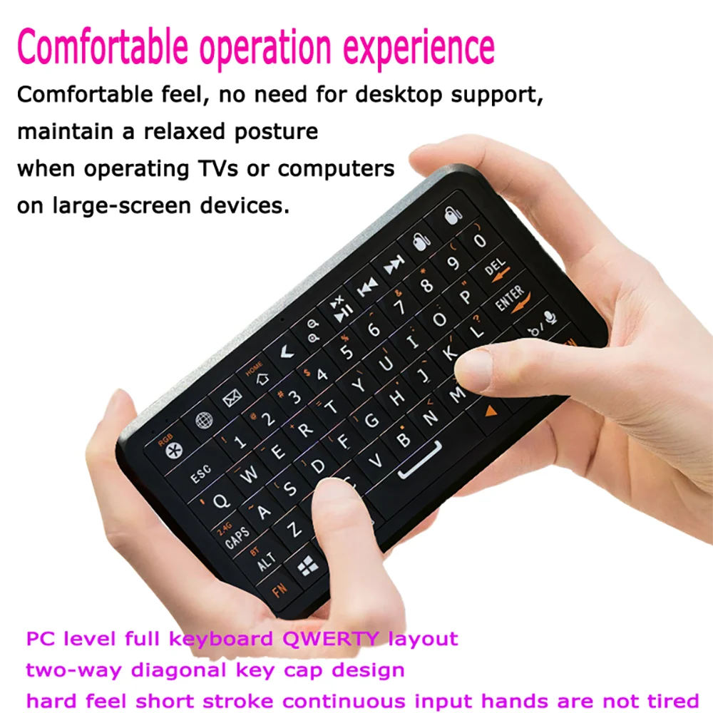 Mini Keyboard Gyroscope Dual Mode 2.4G BT5.0 Backlit Wireless Remote Control English For Android Stick Smart TV Box PC Projector