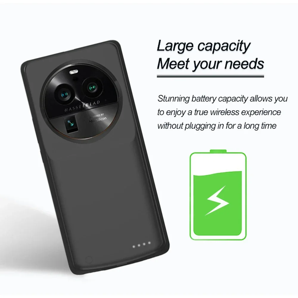 Portable Power Bank  For OPPO Find X6 Pro Battery Cases External Battery Powerbank Charging Cover For Find X6 Power Case 6800mAh