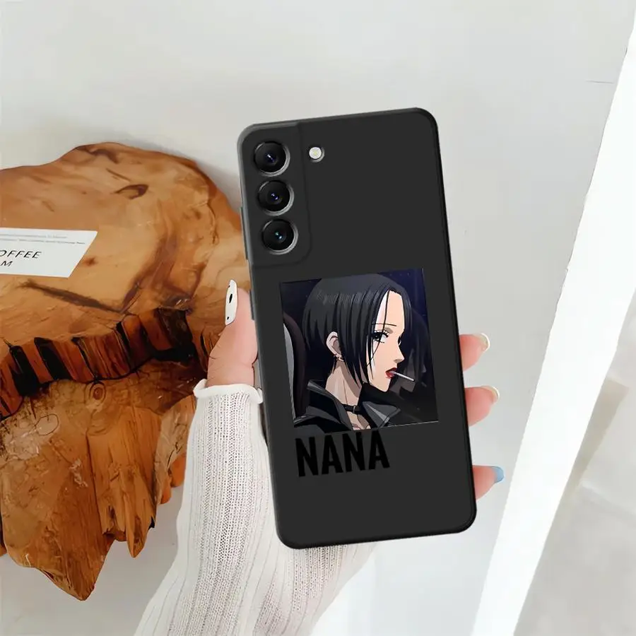 حافظة لهاتف سامسونج جالاكسي A40 A16 A17 A30 A15 A20 A13 A70 A10 A12 A04 A06 A50 A05 غطاء هاتف ناعم أسود أنيمي ناناس أوساكي خط #6