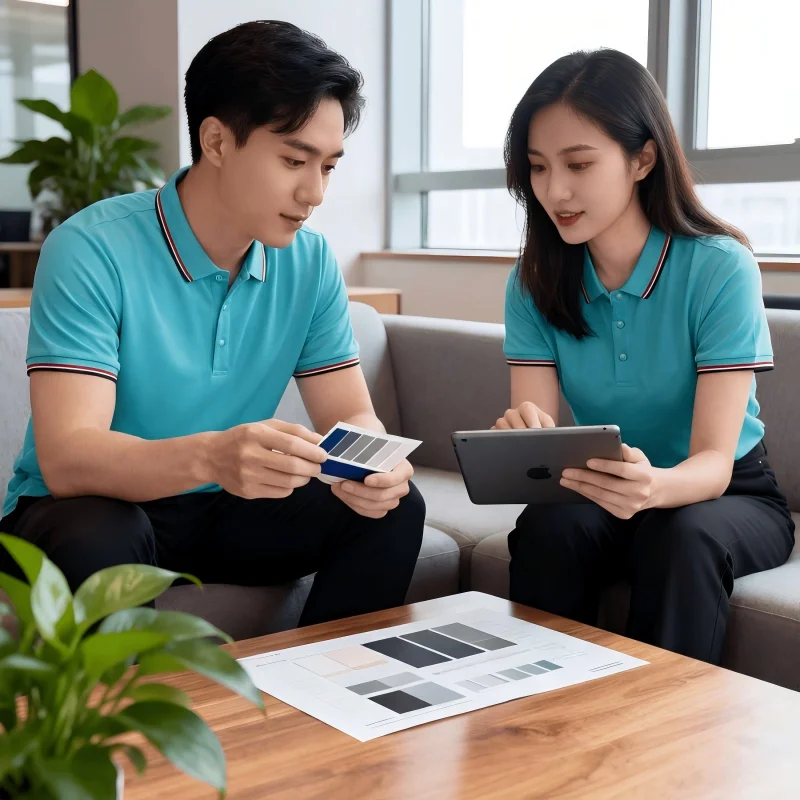 High-end business polo shirt custom digital printing loose and breathable large-sized short-sleeved
