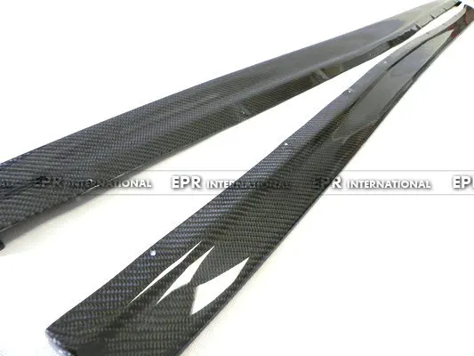 Car-styling Carbon Fiber Damd Style Side Skirt Extension Fit For Mitsubishi Evolution EVO 7 8 9