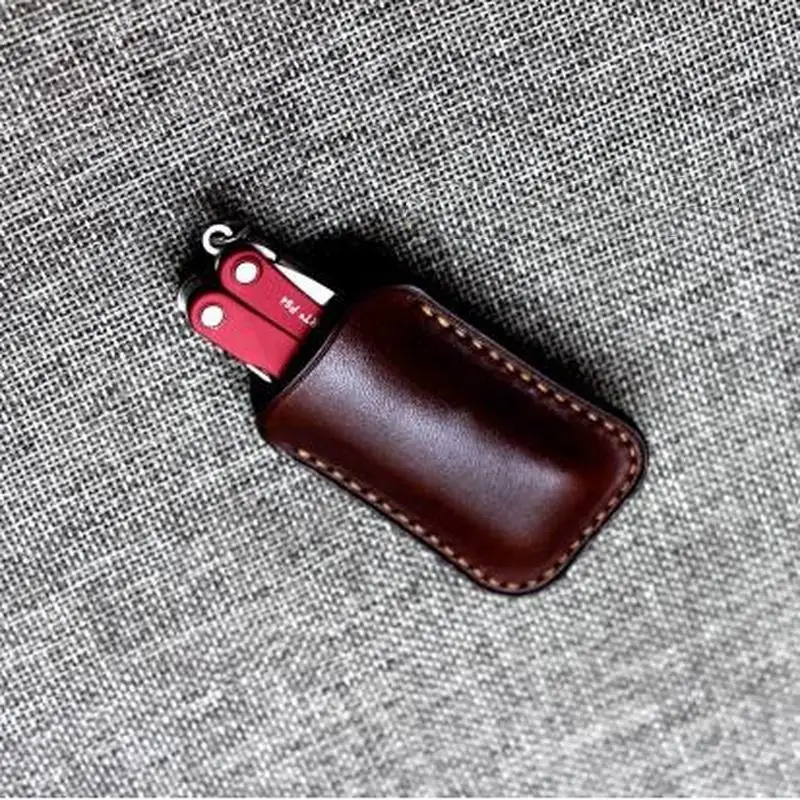 Ręcznie szyte skórzane etui na narzędzia Leatherman PS4, szczypce, pokrowiec z garbowanej roślinnie skóry bydlęcej, torba do przechowywania. — zdjęcie 6
