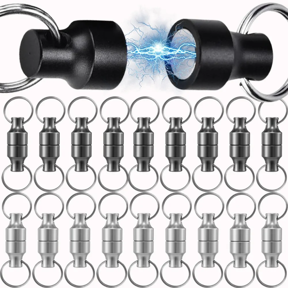 6/1Pairs سلسلة المفاتيح المغناطيسية القوية مع حلقة معدنية الكربون الصلب مكافحة فقدان مفاتيح السيارة قلادة أصحاب معلقة أداة تخزين المغناطيس #1