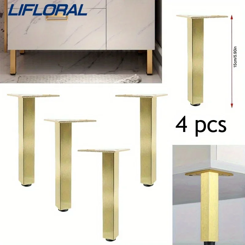

4pcs DIY Replacement Feet Furniture Legs Mounted Style Furniture Coffee Table Feet Metal Furniture Leg for Sofa Cabinet Side