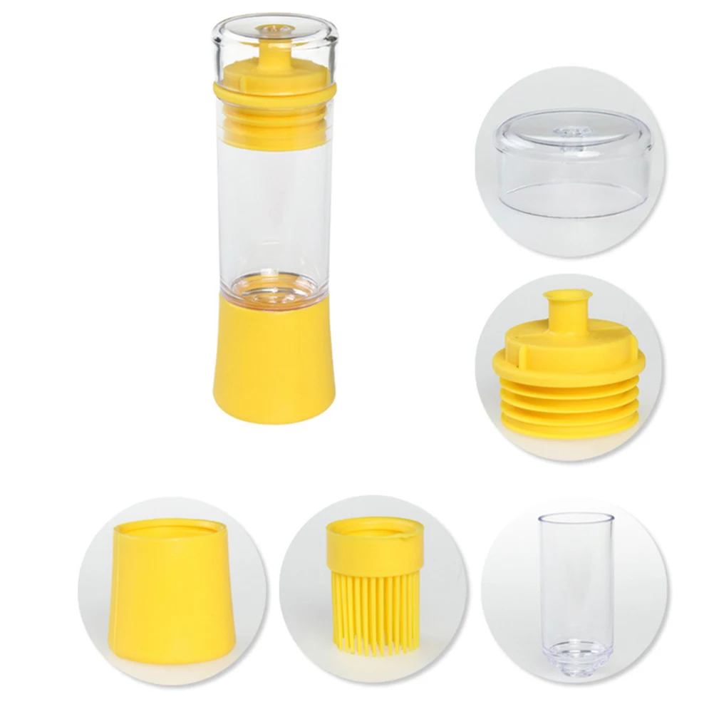

1pc Thicken Heat Resistant Silicone Oil Brush For Bbq Baking Cooking Camping Grill Tools Kitchen Accessories Yellow