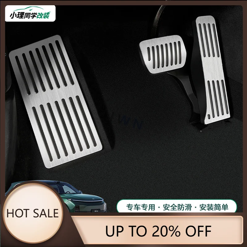 QIWN Premium For Li Auto I6 I8 L9 L8 L7 L6 MEGA Accelerator Brake Pedal Metal Anti-Slip Pedal Cover Car Accessories Heavy Duty A