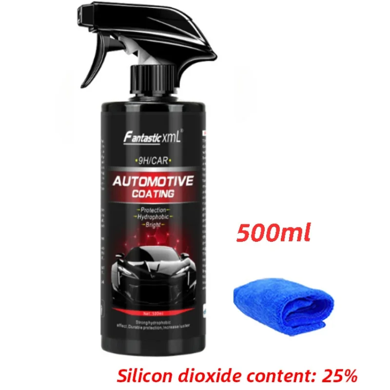 Revestimiento Cerámico para Autos de 500mL y 9H de Dureza – Restaurador de Vidrio y Plástico Nano para Detallado Automotriz (Accesorios y Herramientas para Autos)